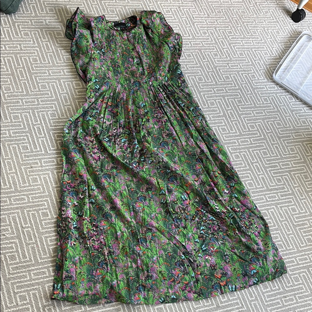 Floral Green Cynthia Rowley Maxi Dress